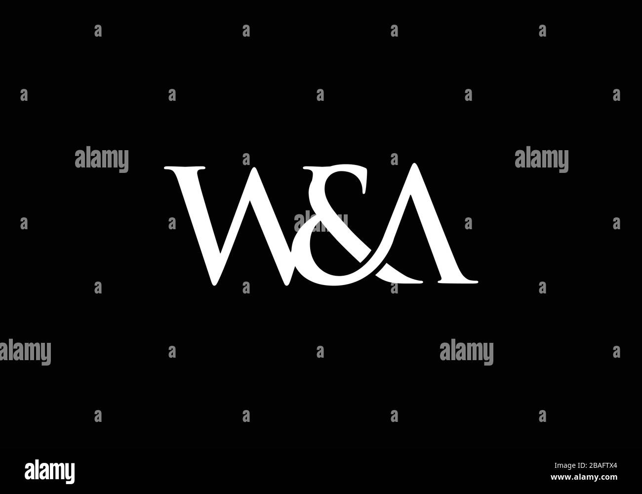 W A, WA Initial Letter Logo design vector template, Graphic Alphabet Symbol for Corporate Business Identity Stock Vector