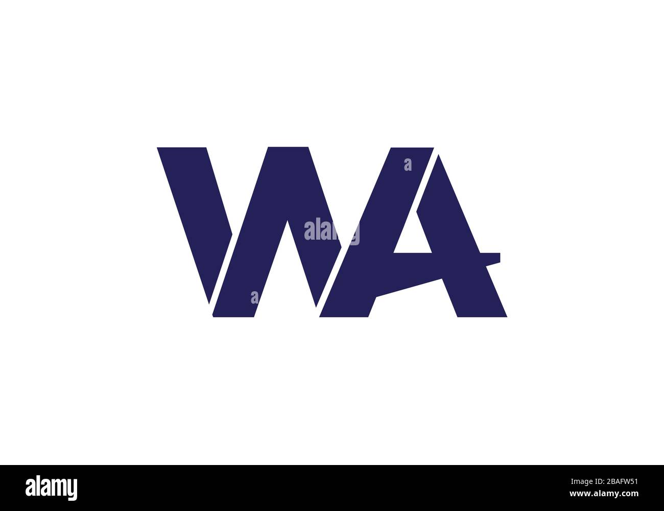W A, WA Initial Letter Logo design vector template, Graphic Alphabet ...