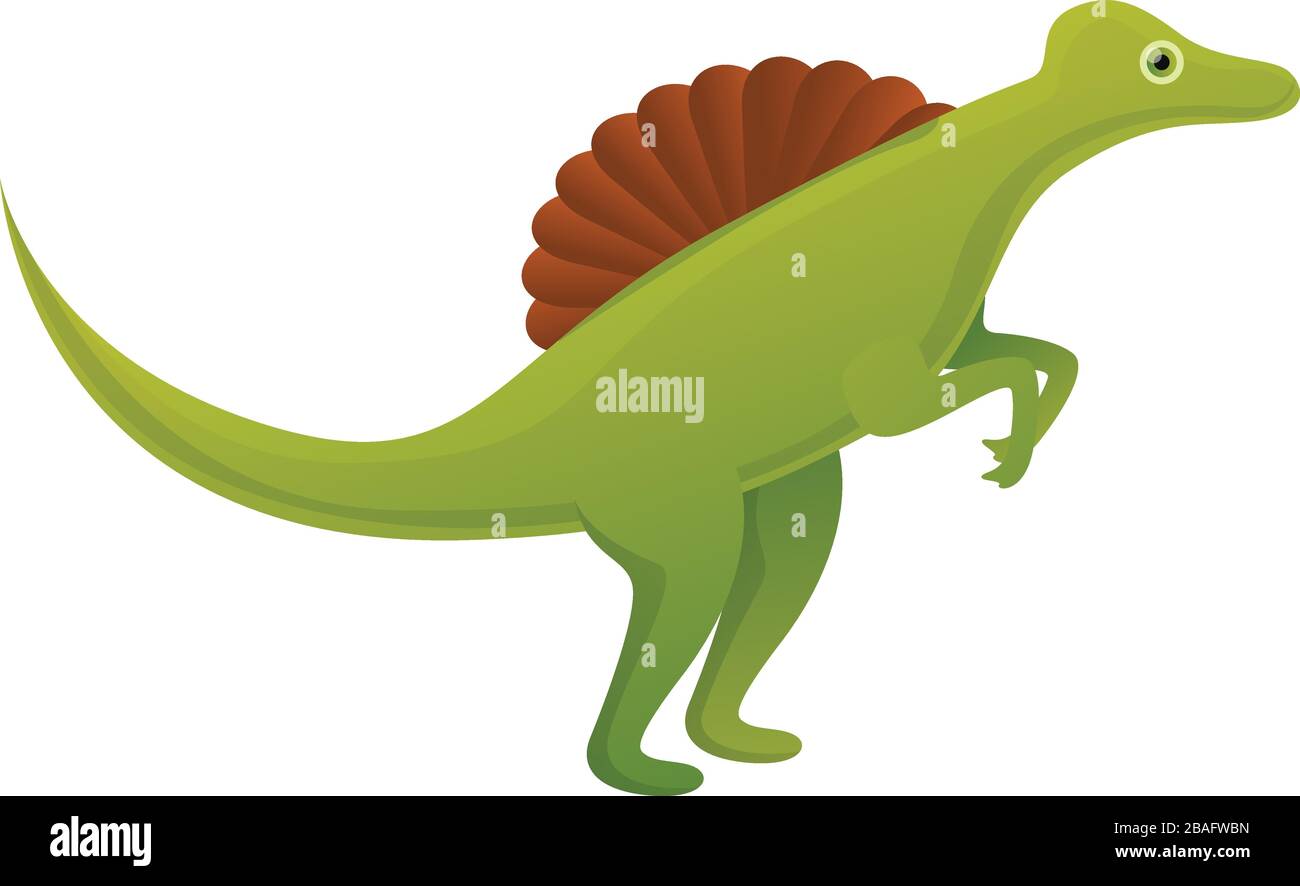 Spinosaurus icon. Cartoon of spinosaurus vector icon for web design isolated on white background Stock Vector
