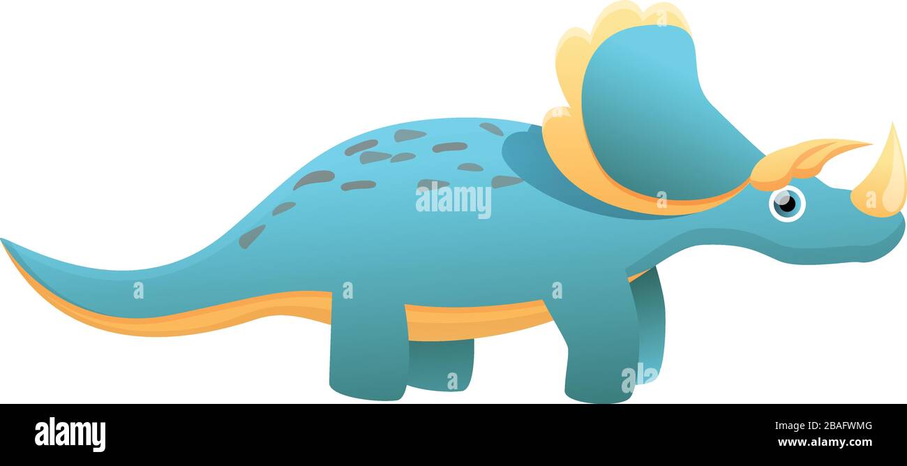 Cartoon Illustration Little Triceratops Dinosaur High Resolution Stock Photography And Images Alamy