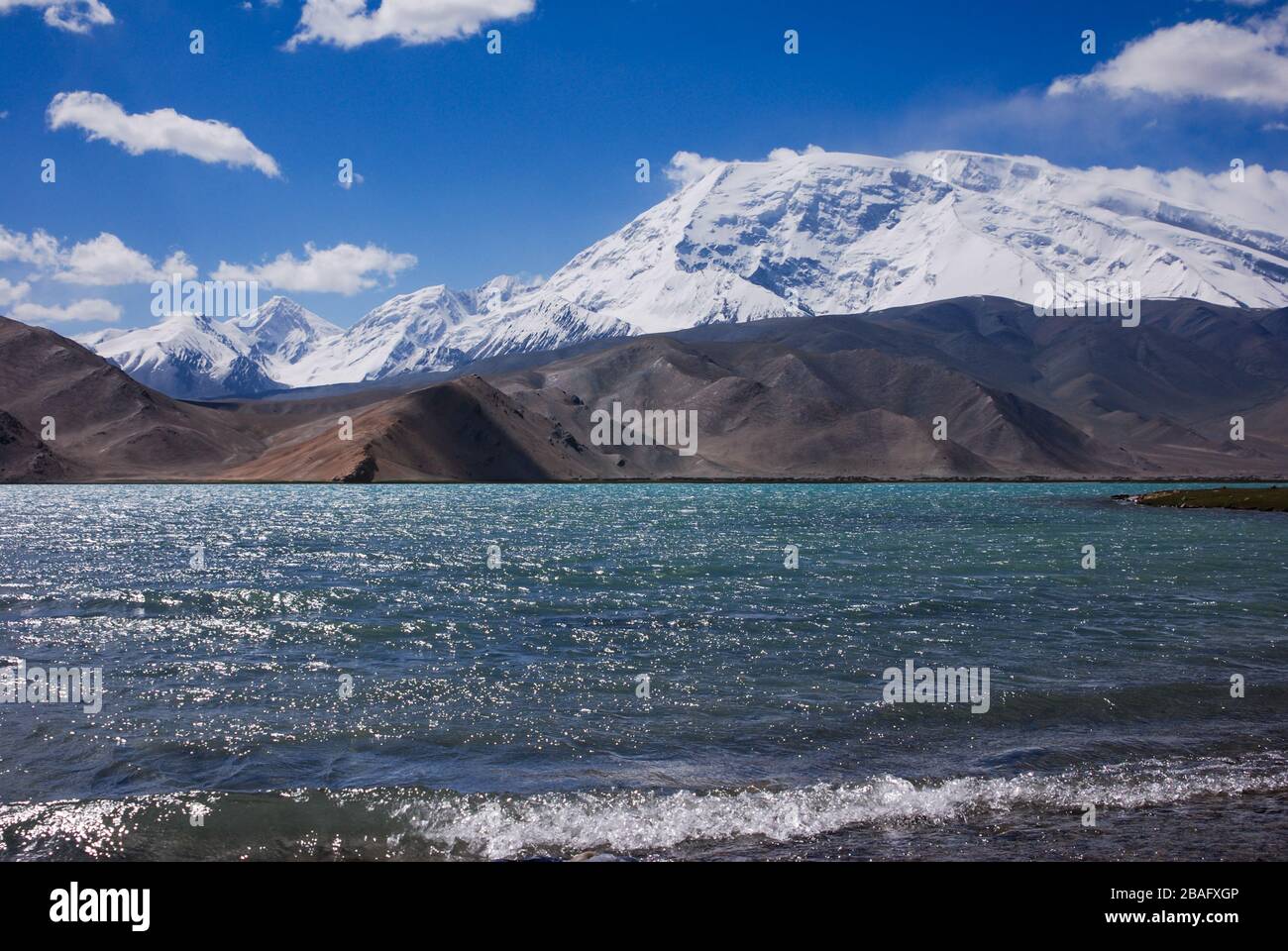 Kala Kule Lake in Altay Prefecture, Xinjiang, China. Stock Photo