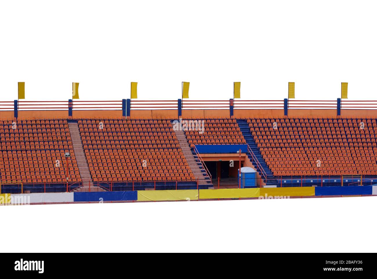 Sport arena empty seats isolated over white Stock Photo