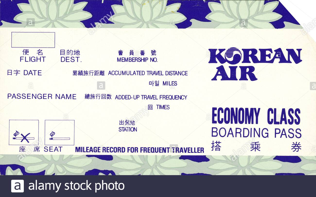 Airline Boarding Pass High Resolution Stock Photography and Images Alamy