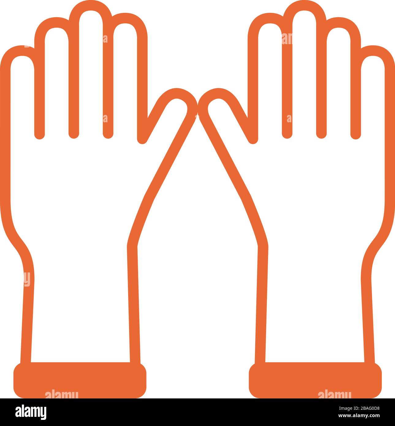 rubber gloves protection toolline style Stock Vector Image & Art - Alamy