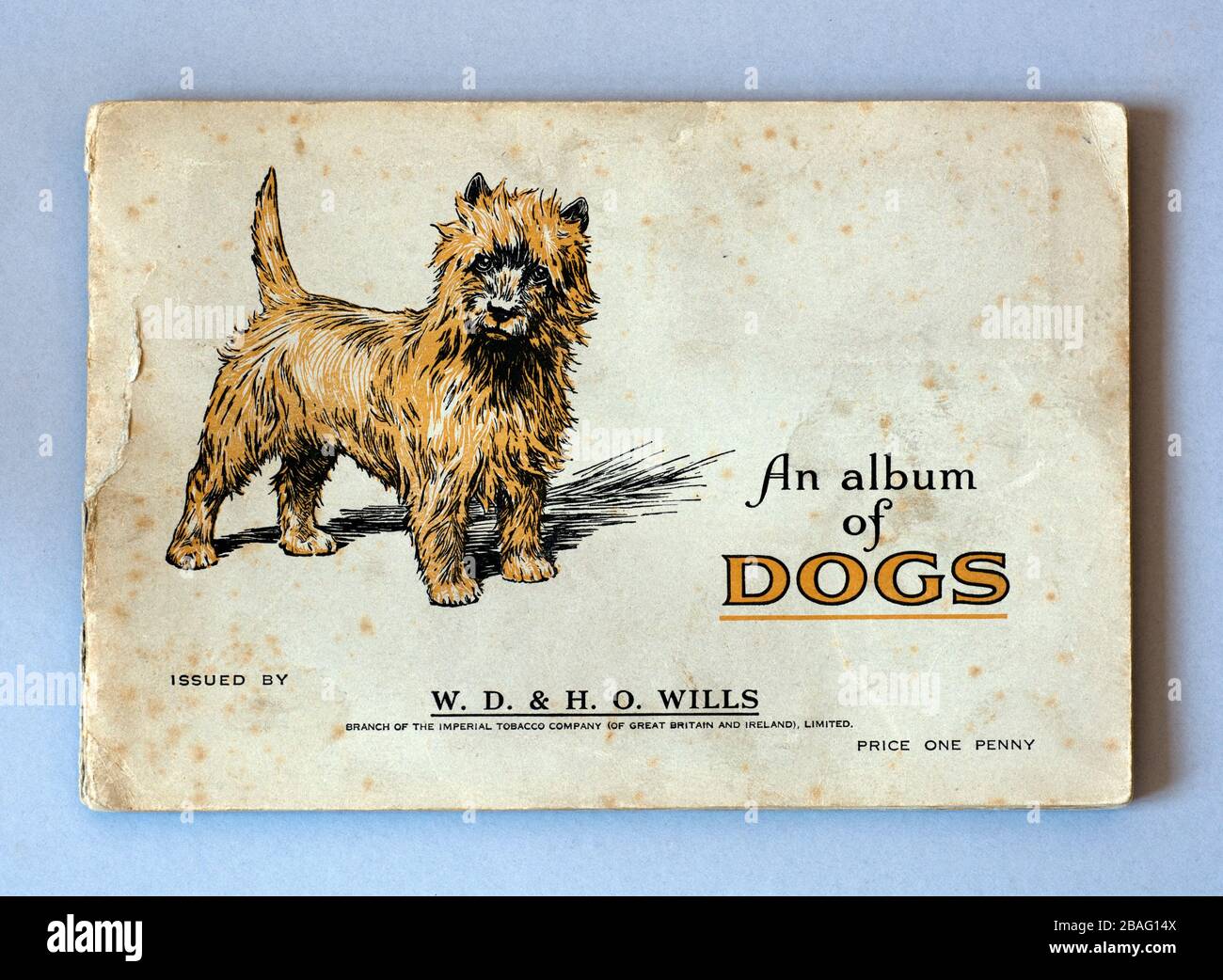 W.D. & H.O. Wills cigarette card album cover, Dogs Stock Photo Alamy