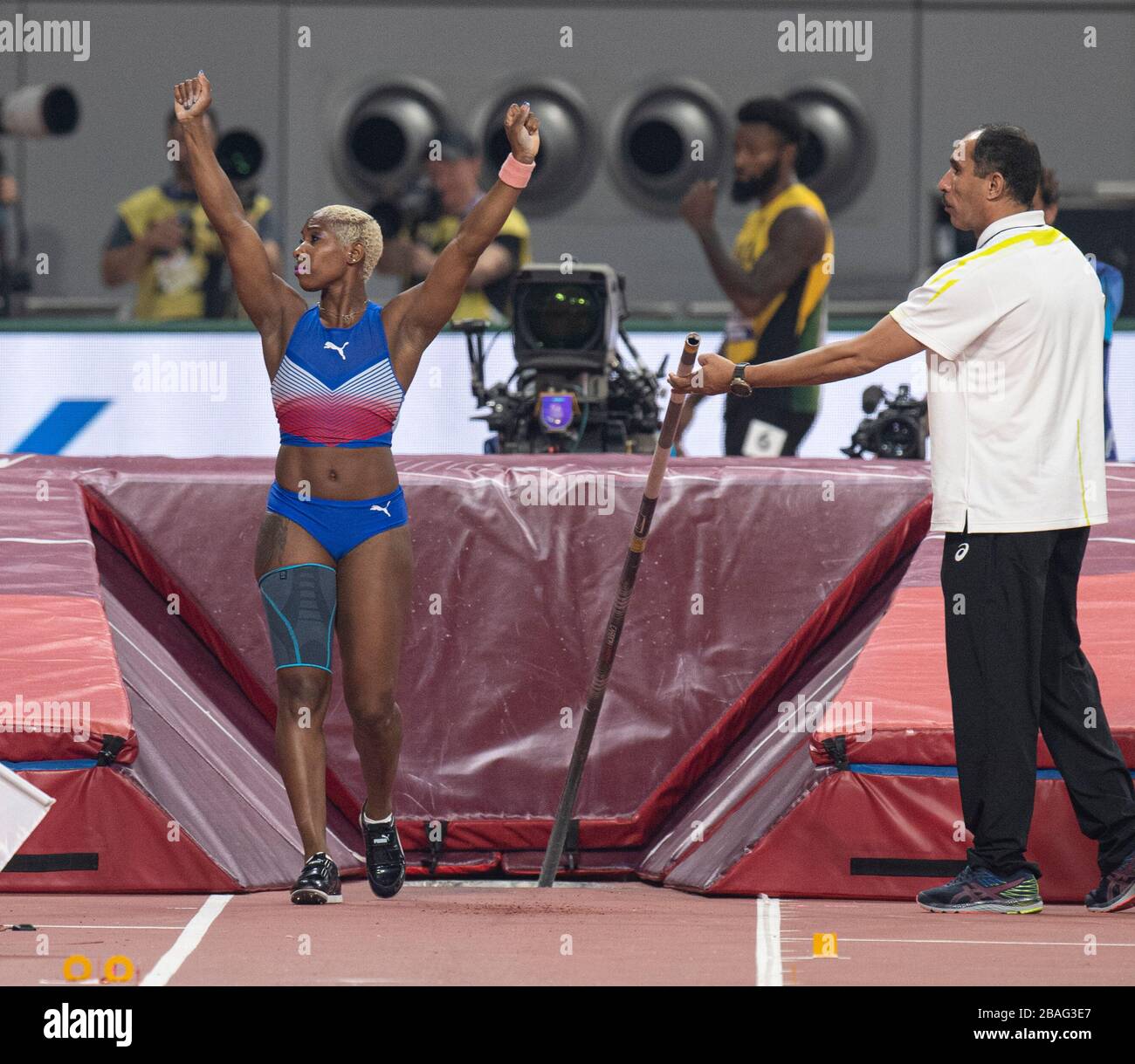 DOHA QATAR SEP 29 Yarisley Silva (CUB) competing in the women’s