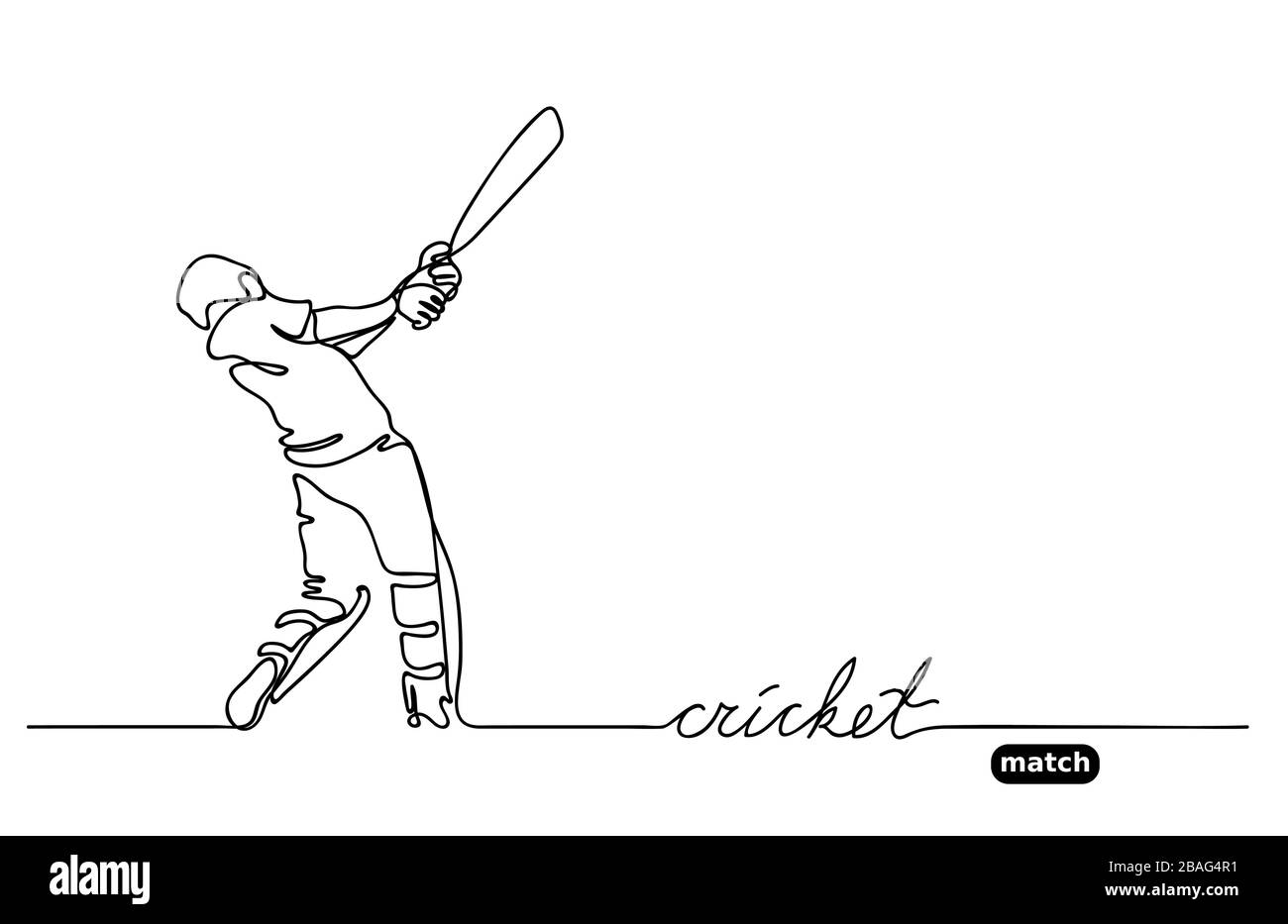 Cricket vector simple background. Stock Vector