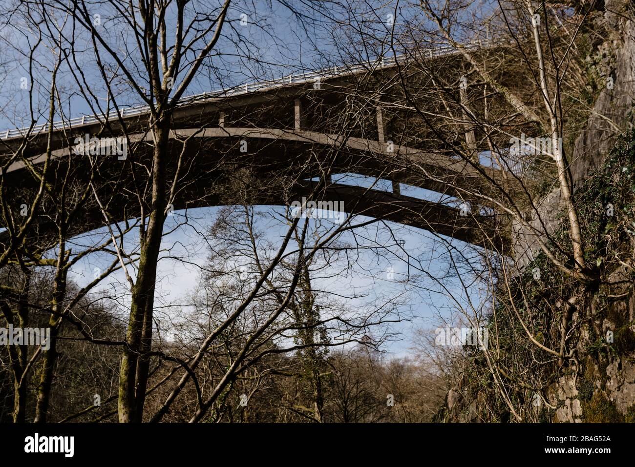 MERTHYR TYDFIL, WALES - 21 MARCH 2020 - A465 heads of the valleys bridge. Stock Photo