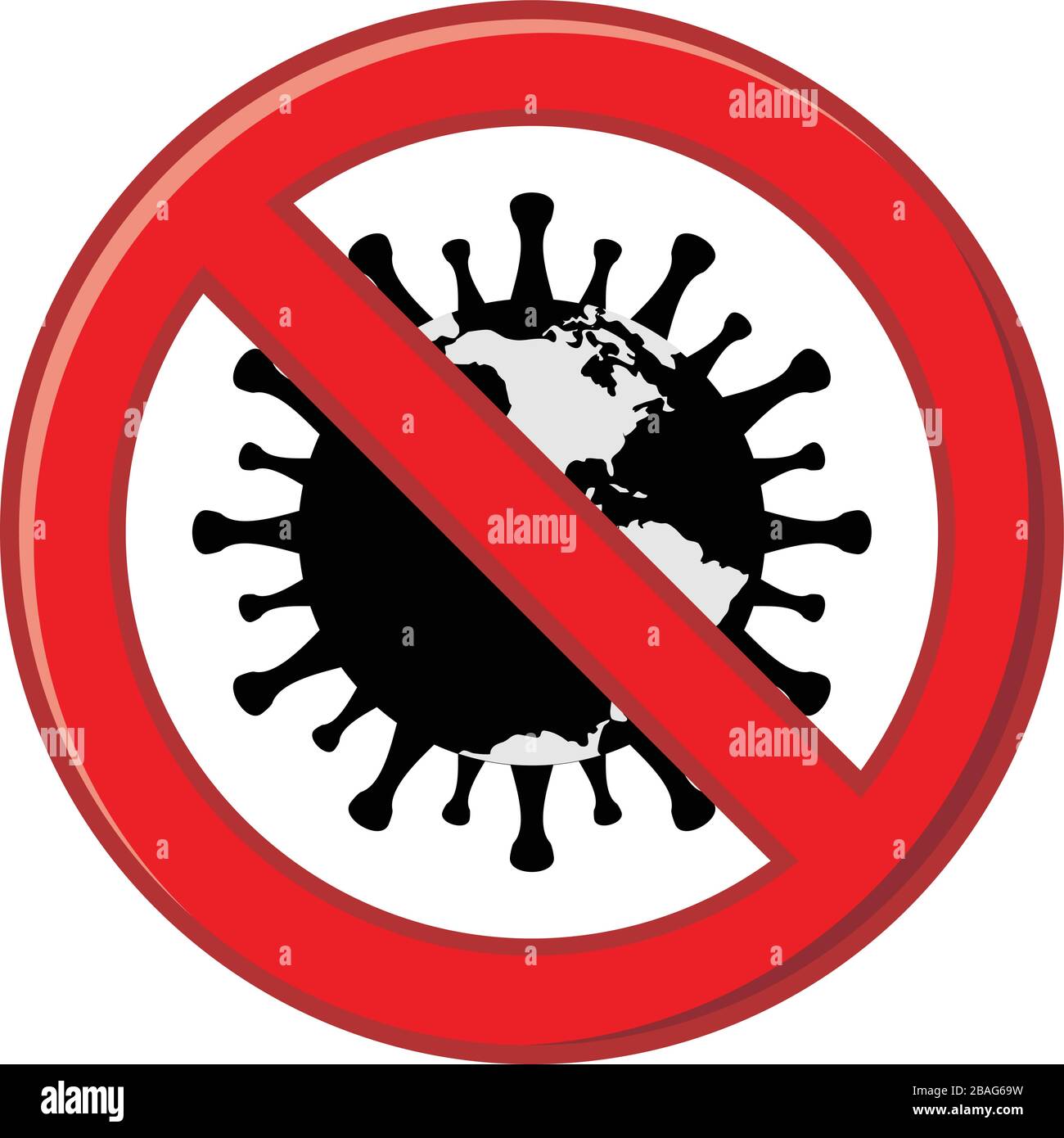 No World pandemic Stock Vector