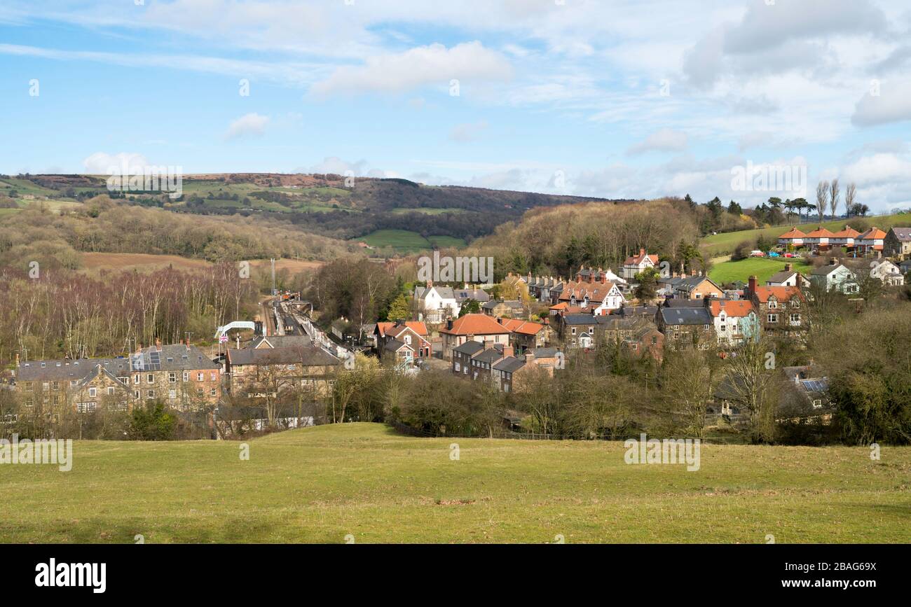The village of Grosmont, in North Yorkshire, England, UK Stock Photo