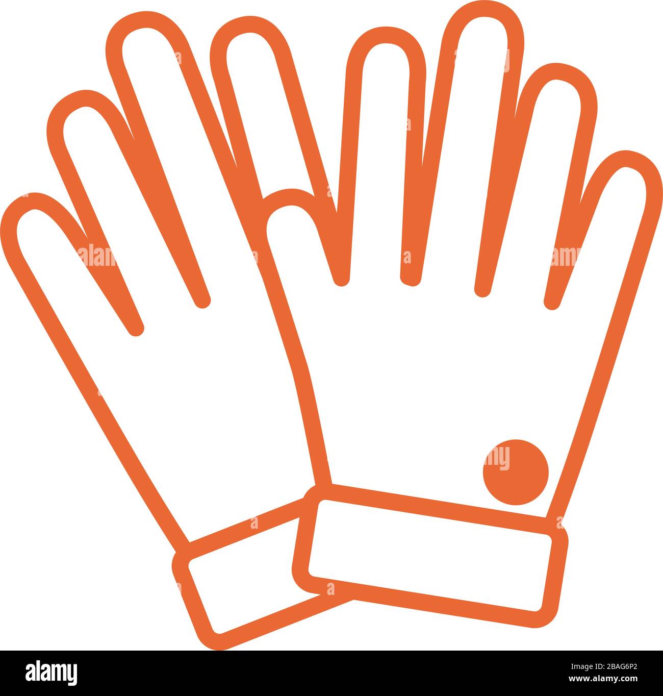 rubber gloves protection toolline style Stock Vector Image & Art - Alamy