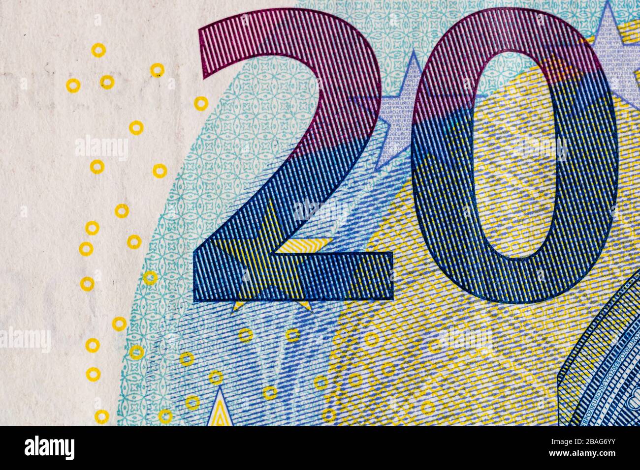 Close up macro detail of EURO money banknotes, detail photo of EURO ...