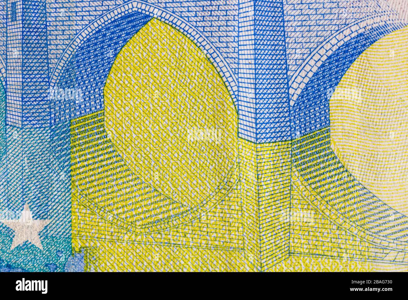 Close up macro detail of EURO money banknotes, detail photo of EURO ...