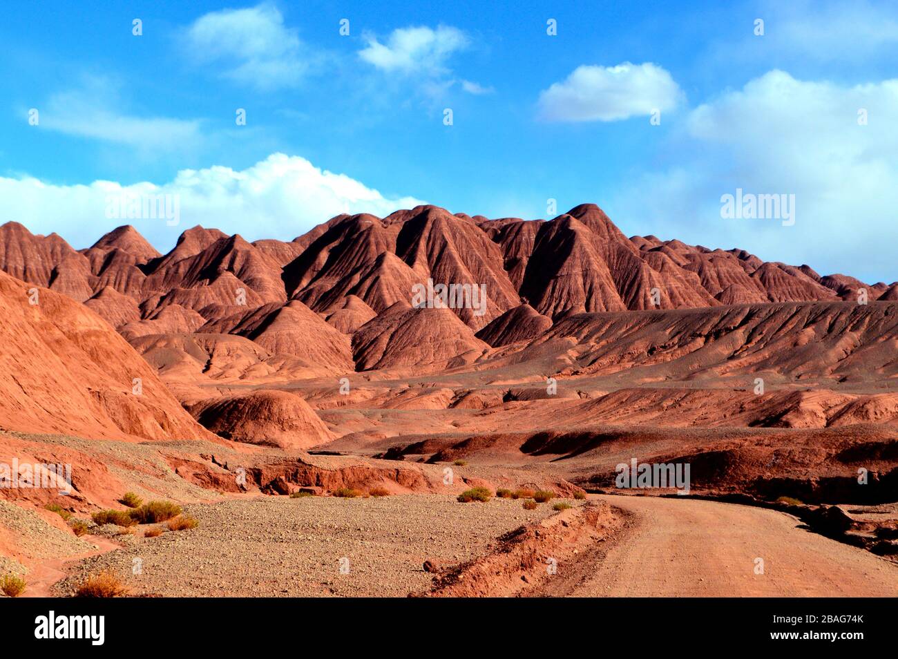 The color and the force of nature in the desert of the devil, Tolar Grande, Salta, Argentina. Stock Photo