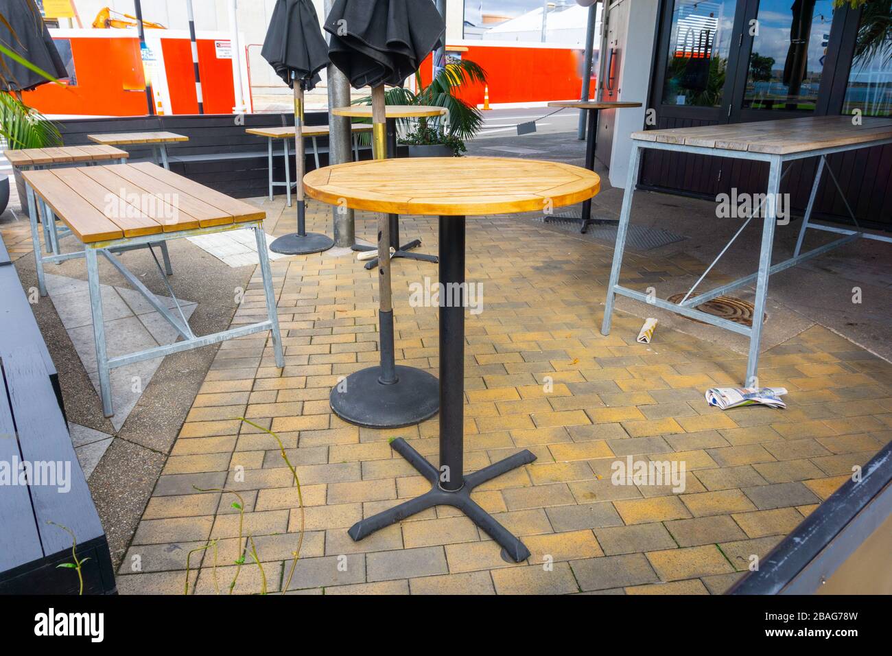 Tauranga New Zealand March 27 2020; Closed doors and empty outside