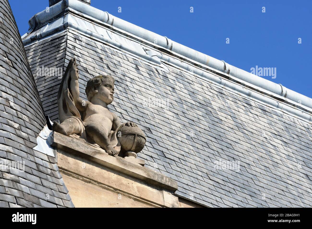 Detalis od building of National Archives, Paris, France Stock Photo