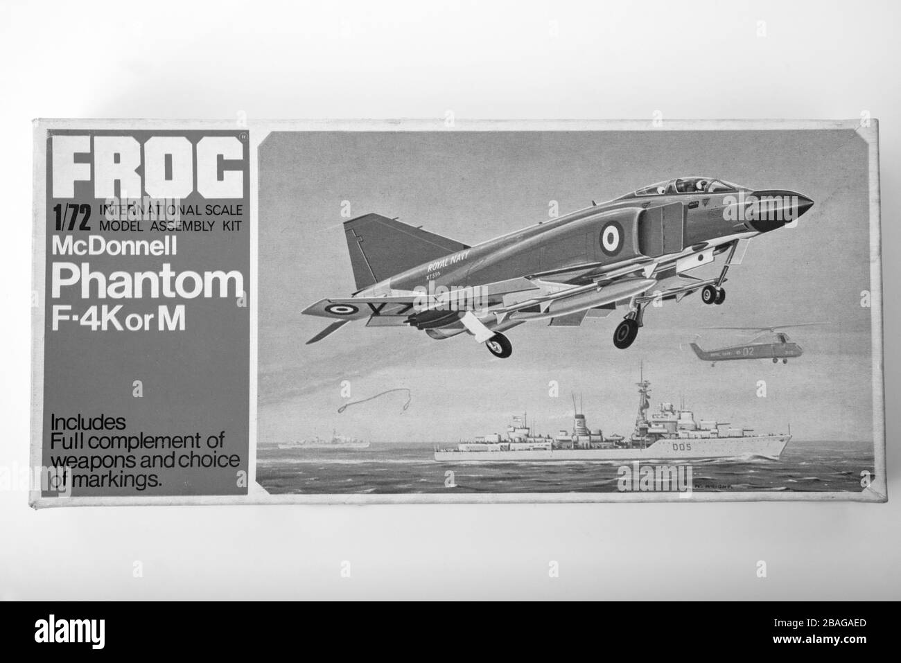 Vintage Frog 1/72 scale McDonnell Phantom model aircraft kit Stock Photo