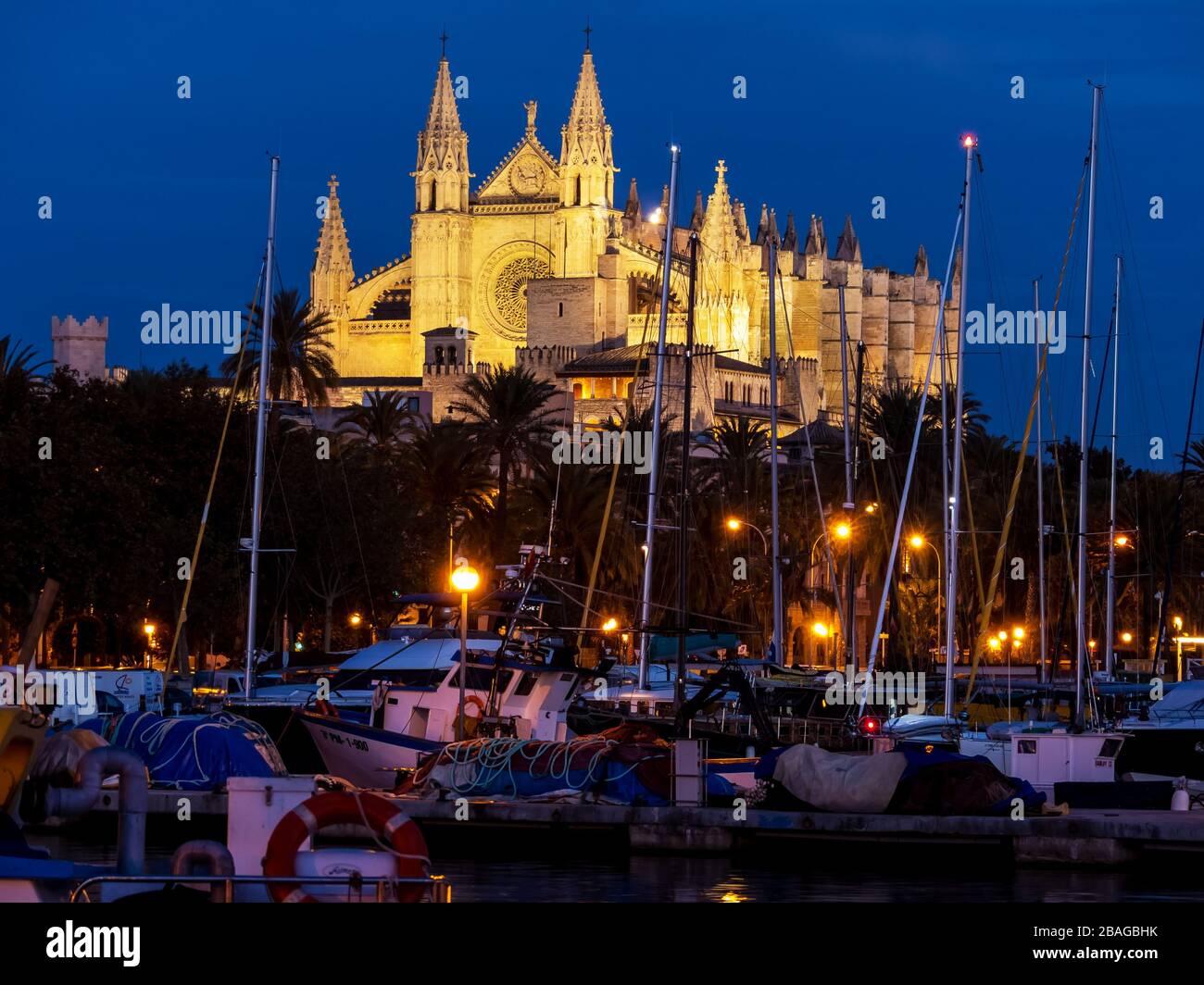 Kathedrale La Seu in Palma de Mallorca, Spanien Stock Photo
