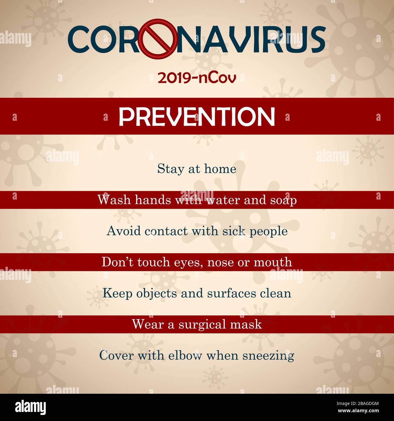 Coronavirus prevention poster Stock Vector Image & Art - Alamy