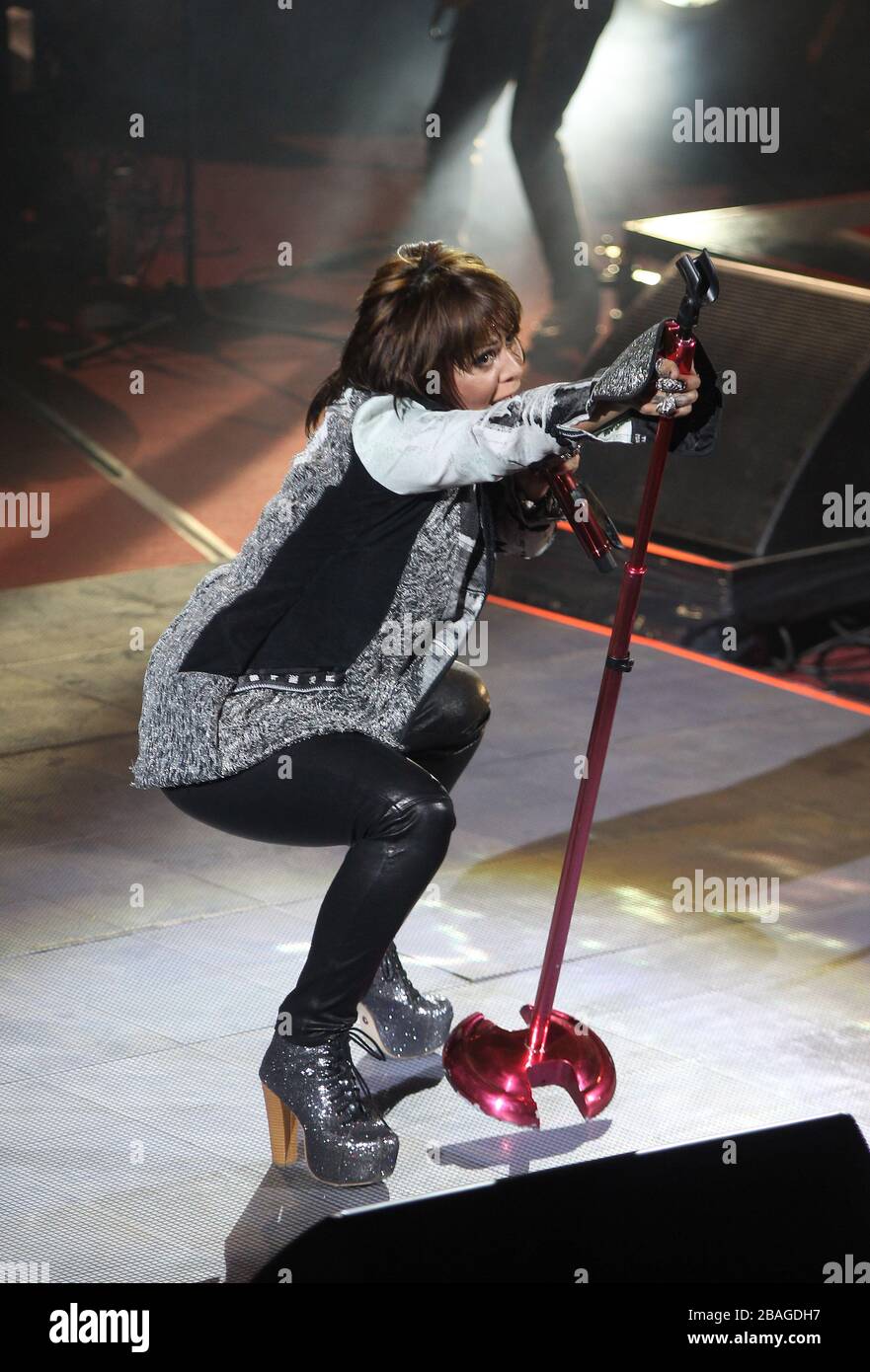 Alejandra Guzman durante su concierto en el palenque de la Feria de Leon Guanajuato el 18 de Enero del 2014.. (*Foto:TiradorTercero/NortePhoto*) Stock Photo