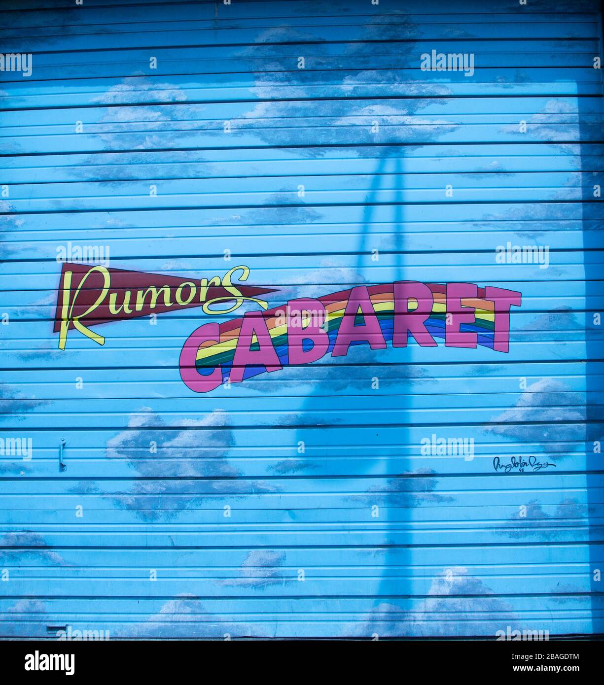 Rumors Cabaret Door Stock Photo Alamy