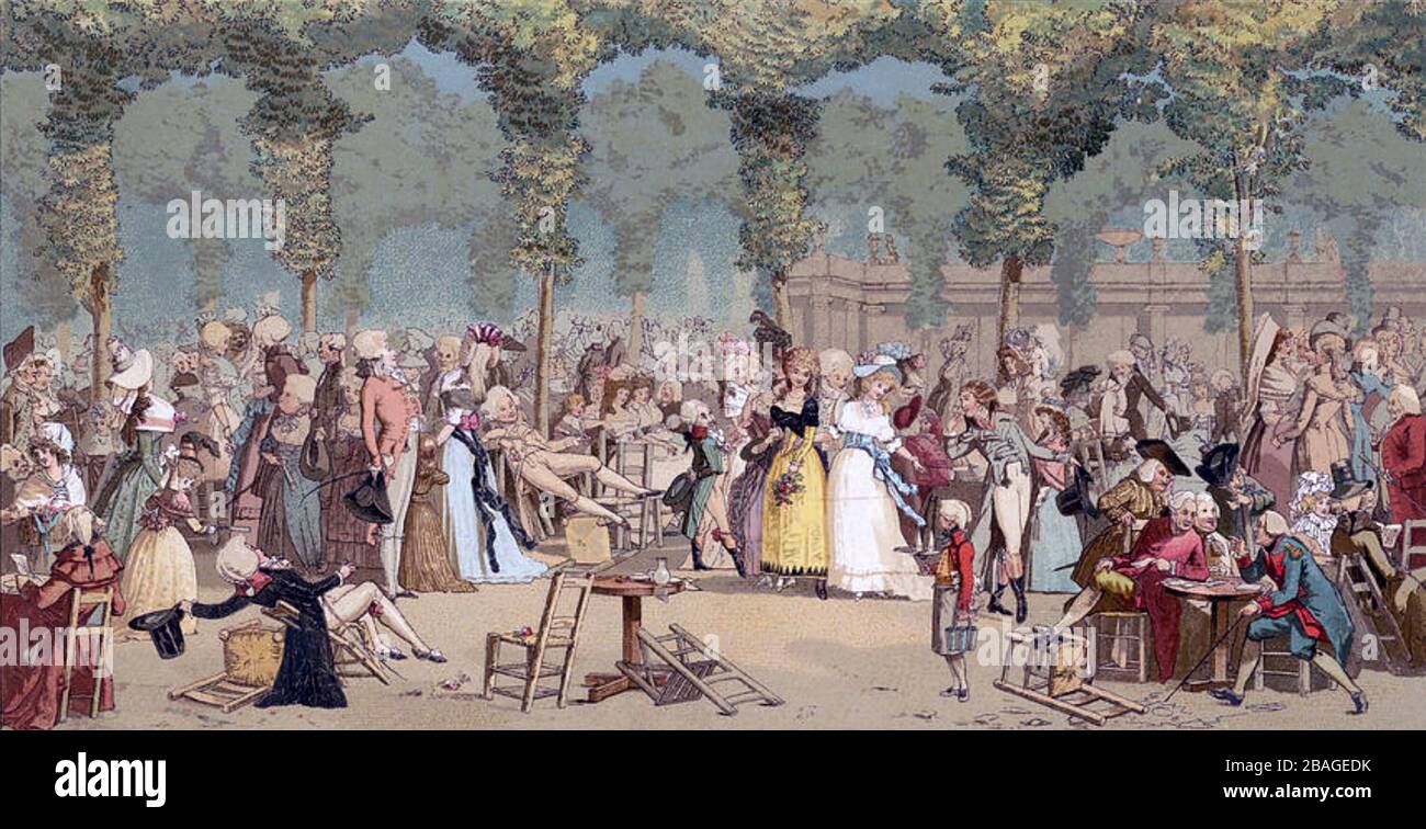 VAUXHALL PLEASURE GARDENS, London, about 1790 Stock Photo