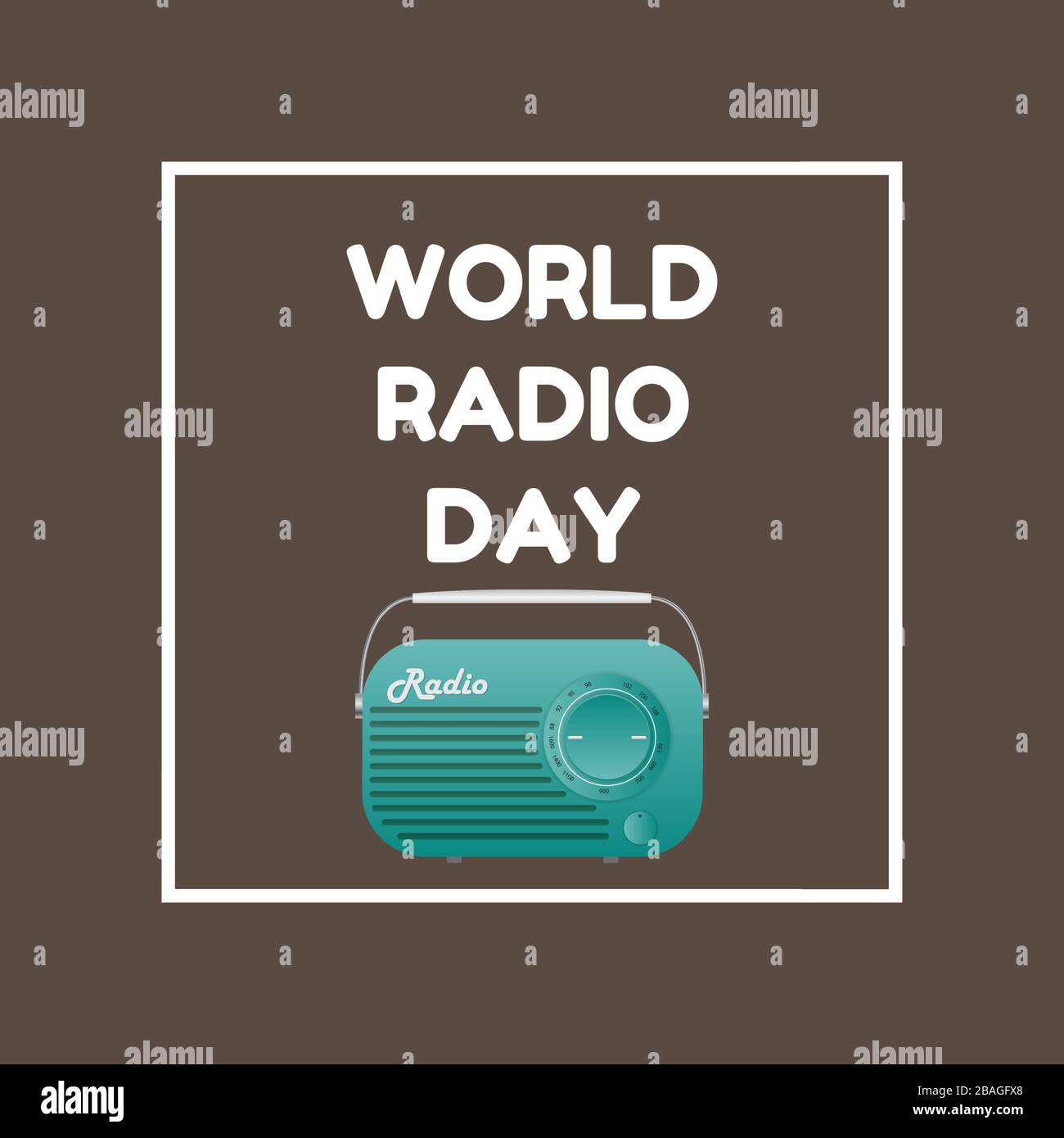 World Radio Day Background Vector Illustration Stock Vector
