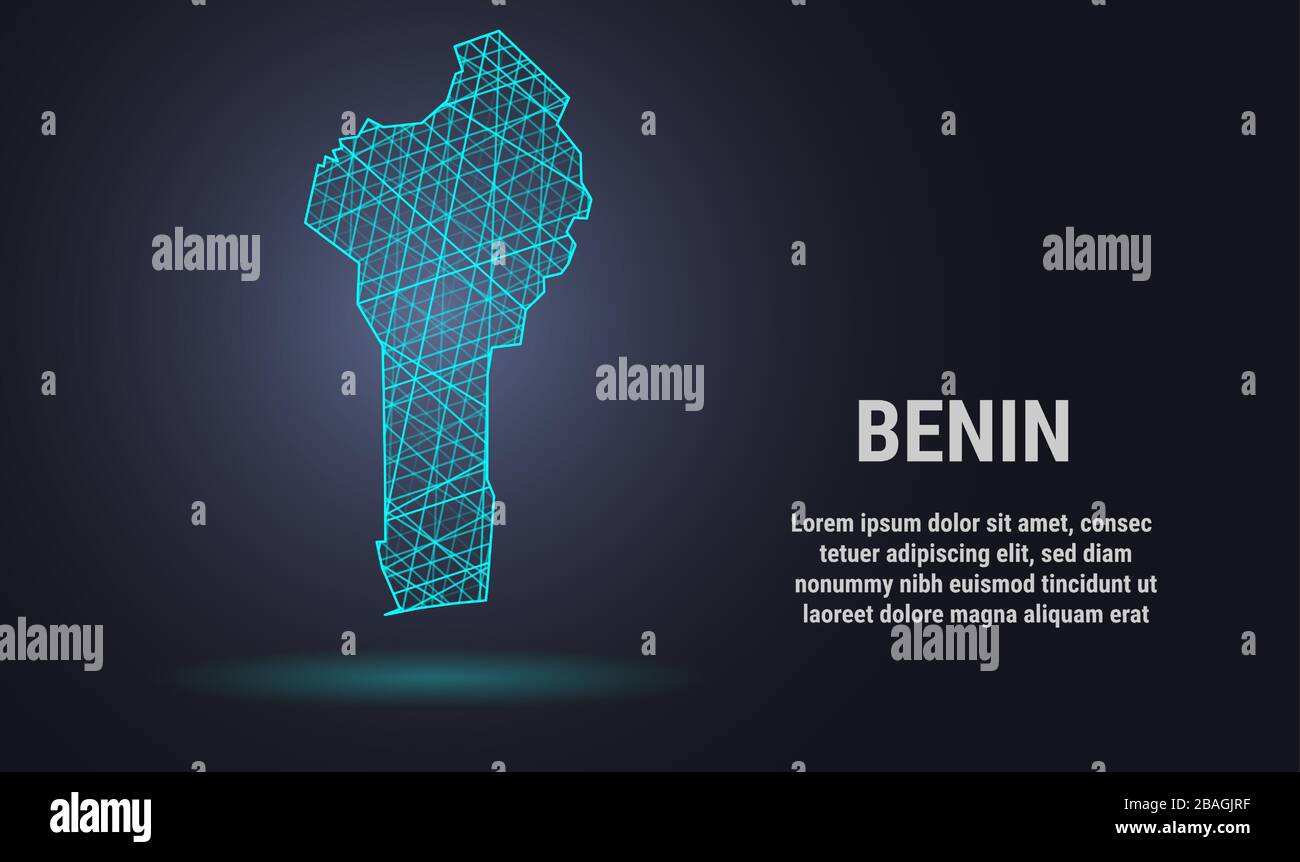 Vector low poly map of Benin Stock Vector Image & Art - Alamy
