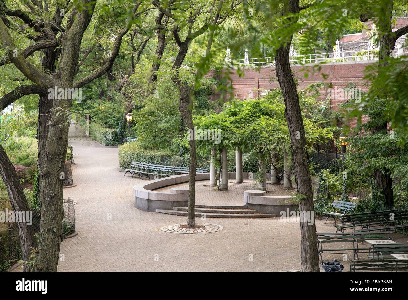 The hidden Peter Detmold Park in Manhattan's East side. Stock Photo