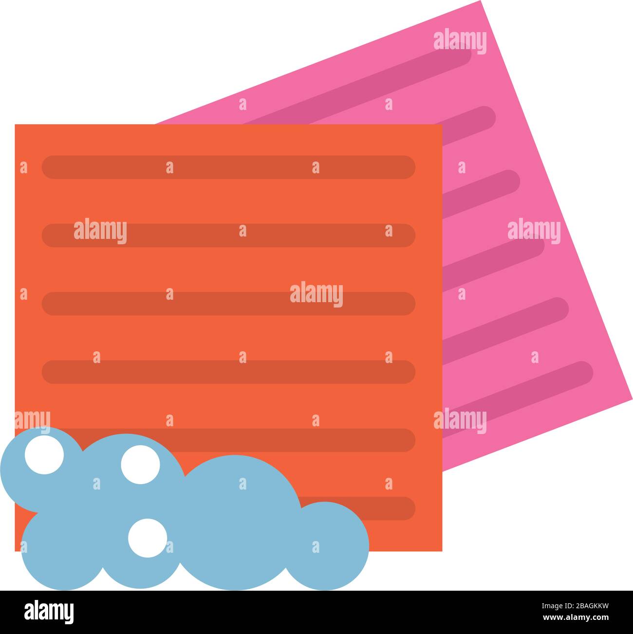absorbent towels flat style icon Stock Vector