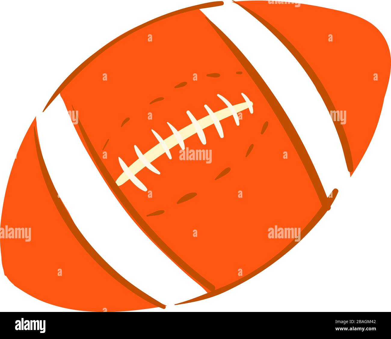 Rugby ball, illustration, vector on white background Stock Vector Image & Art Alamy
