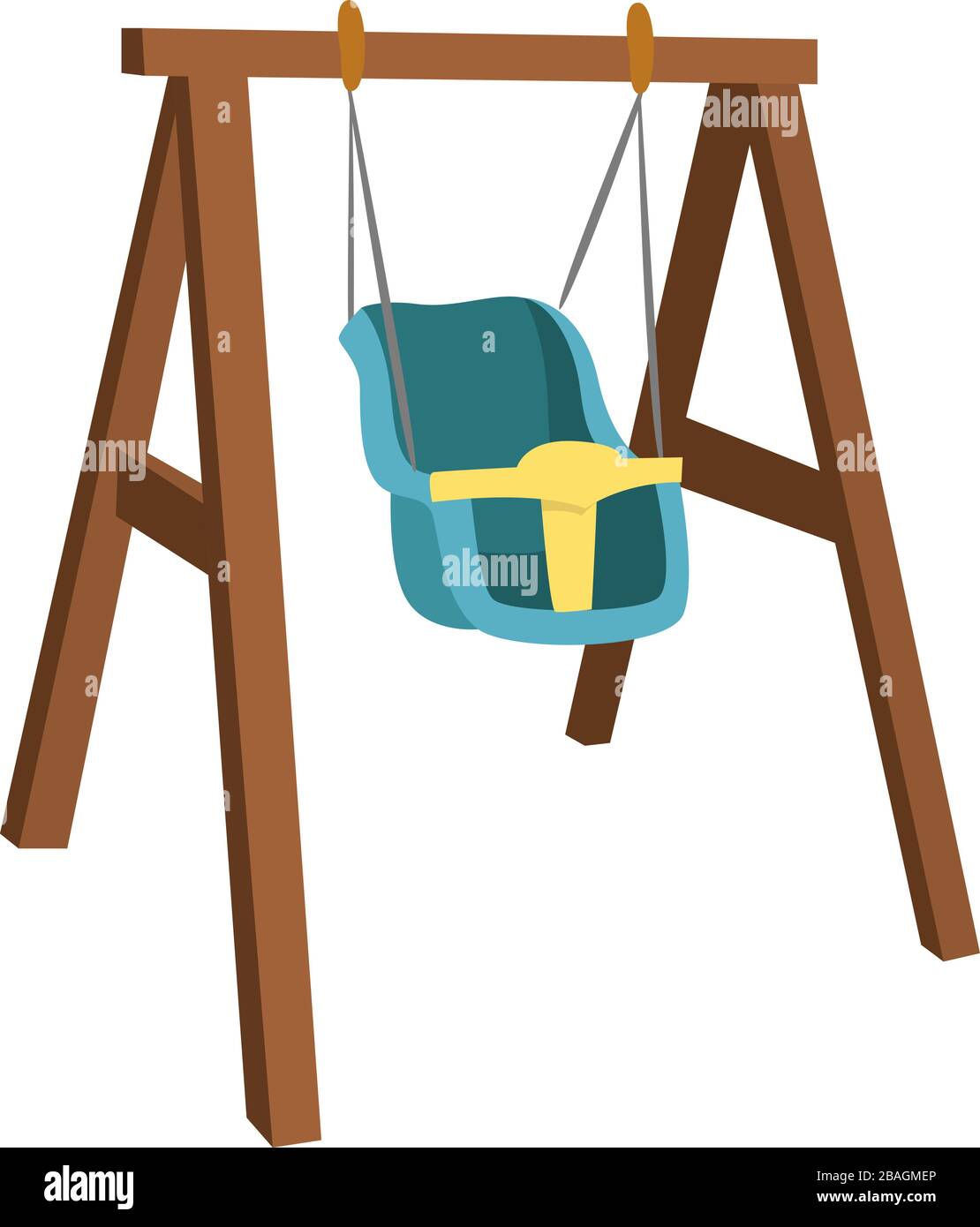Baby swing, illustration, vector on white background Stock Vector Image