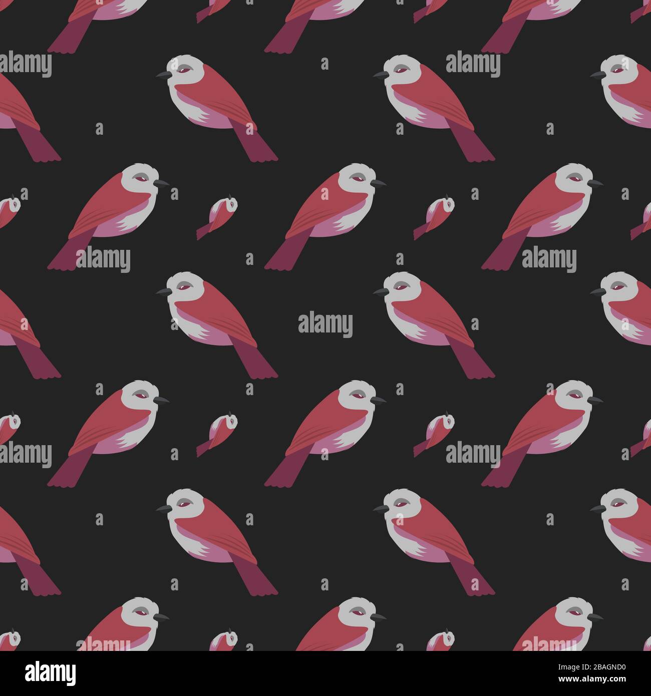 Birds pattern, illustration, vector on white background Stock Vector ...