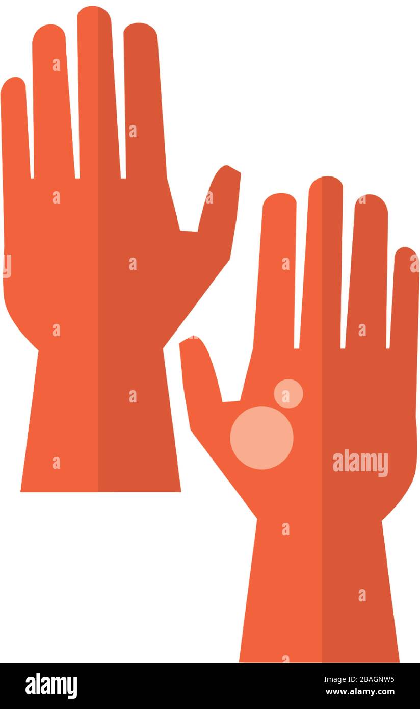 rubber gloves flat style icon Stock Vector