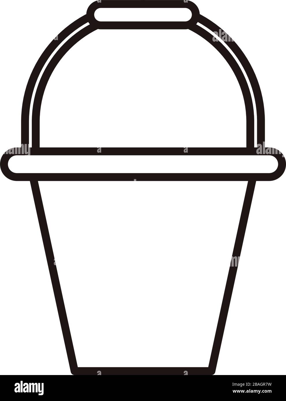Plastic bucket line icon Stock Vector Images - Alamy
