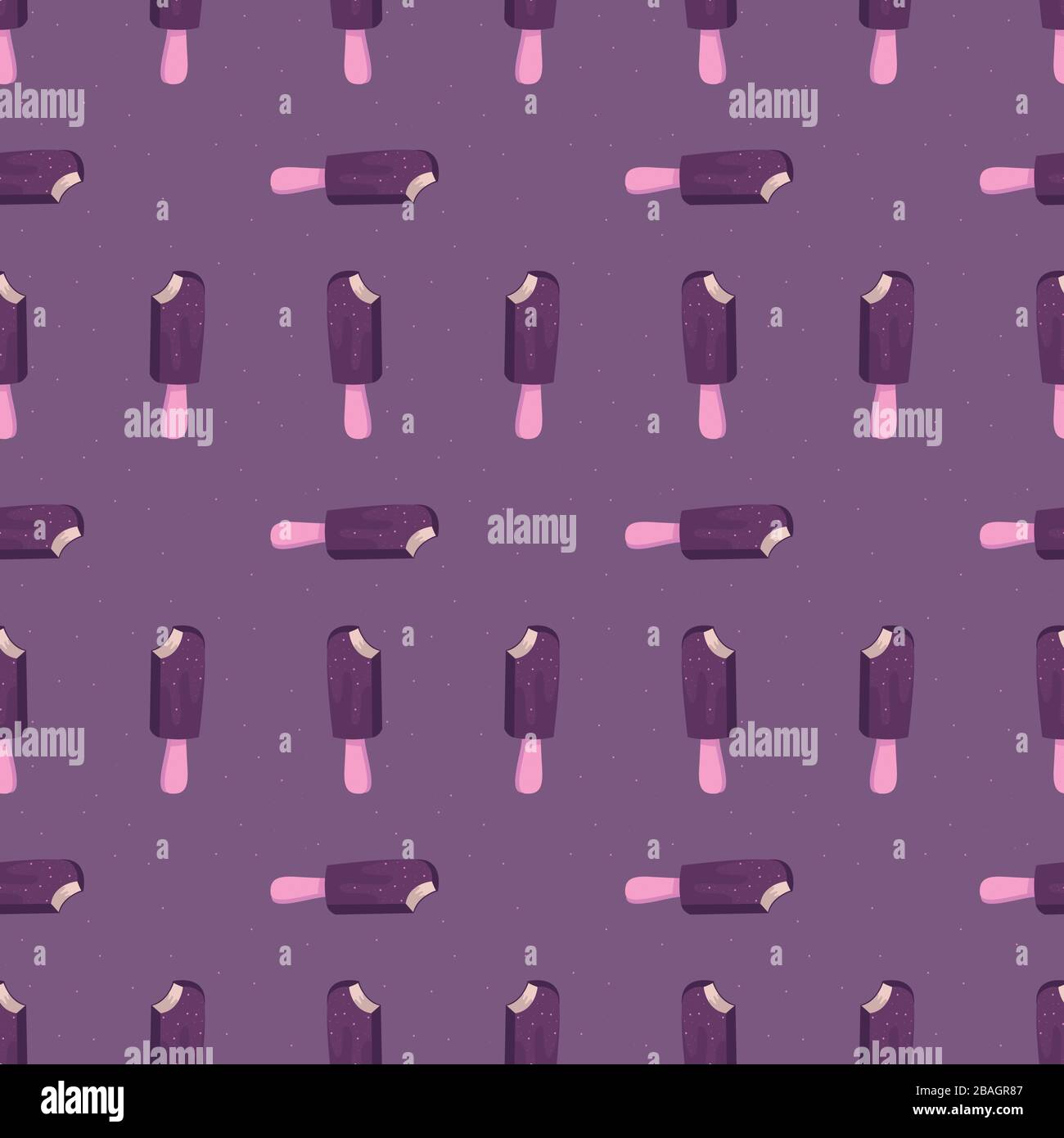 Ice cream pattern, illustration, vector on white background Stock ...
