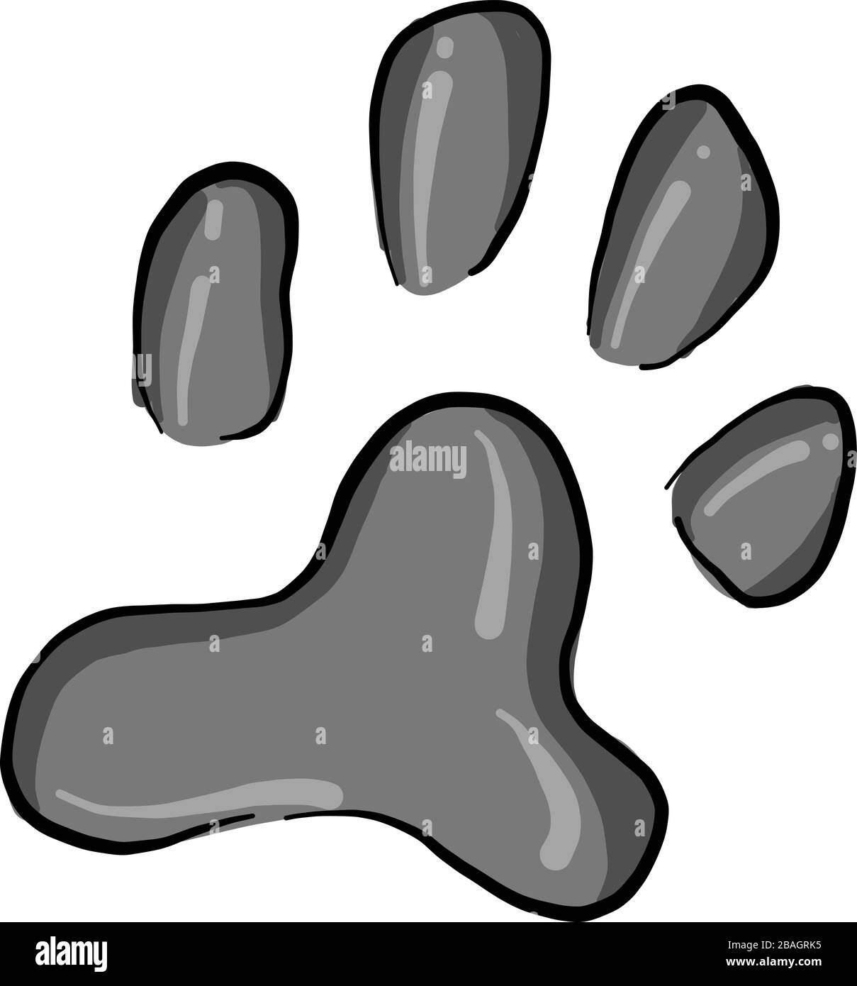 Grunge paw print vector hi-res stock photography and images - Alamy