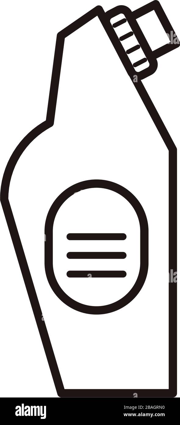 disinfectant plastic bottle product with drop line style Stock Vector ...