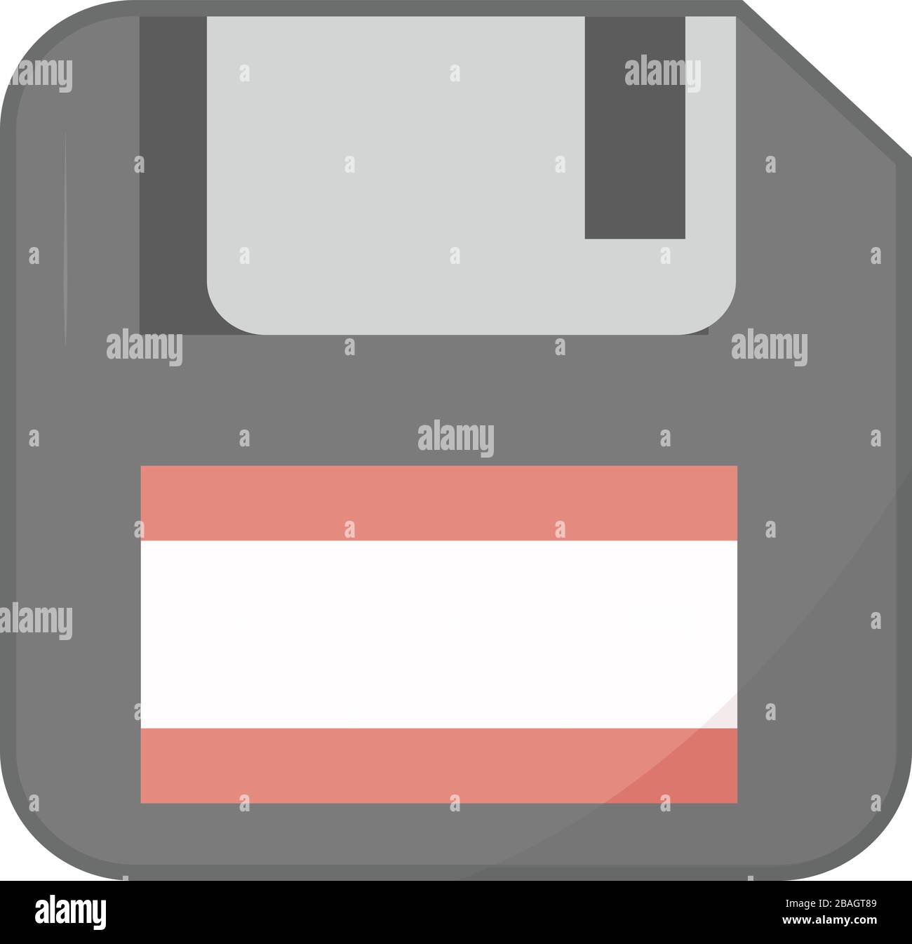 Floppy disk, illustration, vector on white background Stock Vector