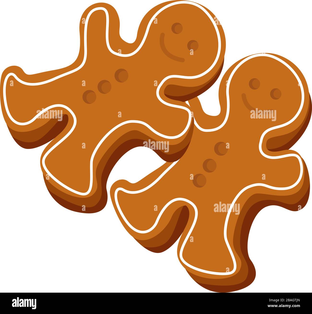 Gingerbread, illustration, vector on white background Stock Vector ...