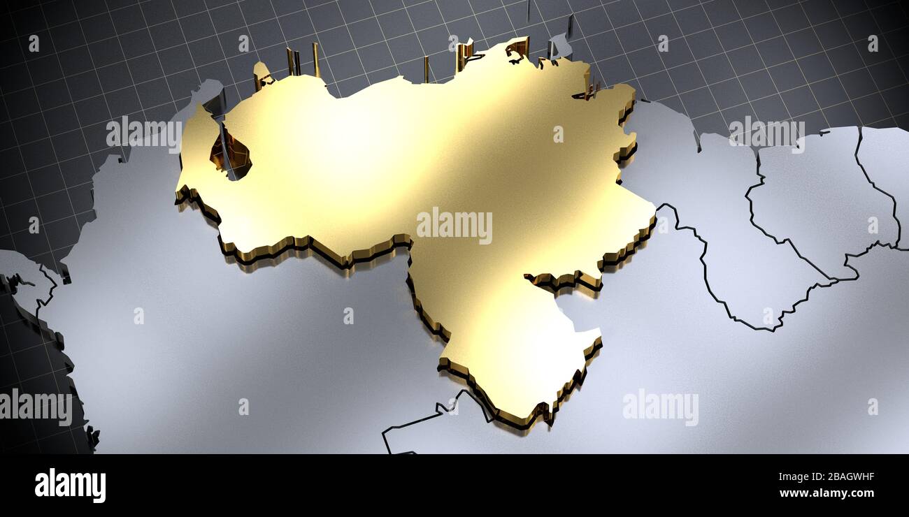 Venezuela silhouette map hi-res stock photography and images - Alamy