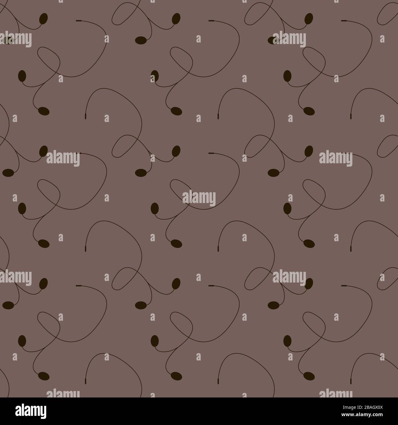 Headphones pattern, illustration, vector on white background Stock Vector