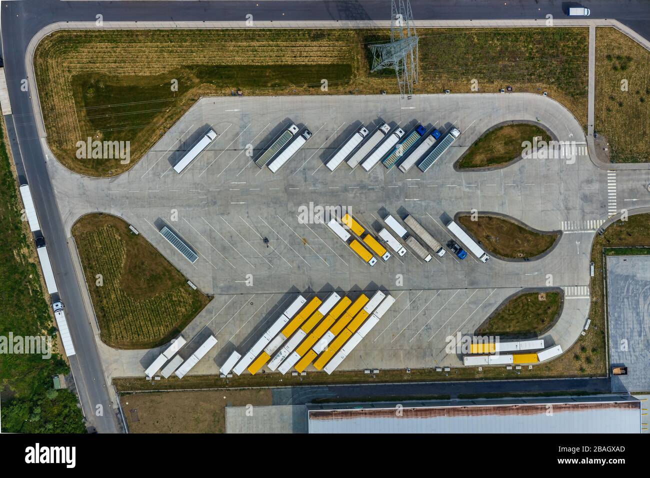 Truck Parking Lot High Resolution Stock Photography and Images - Alamy