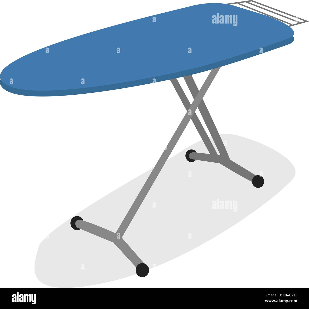 Ironing board, illustration, vector on white background Stock Vector