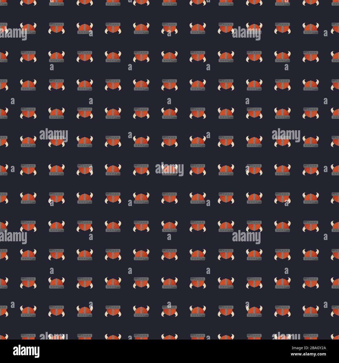 Viking helmets pattern, illustration, vector on white background Stock Vector