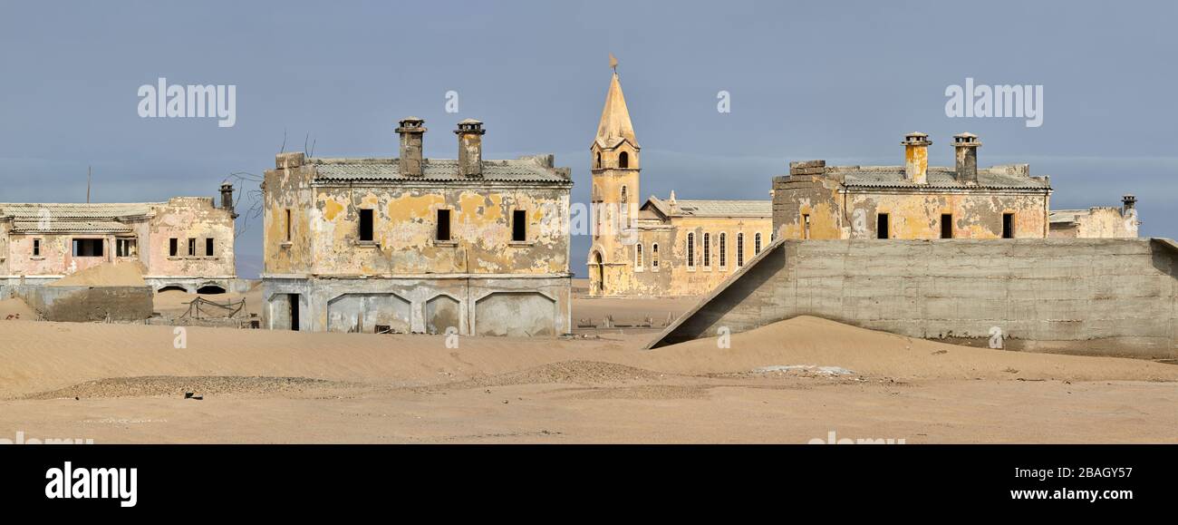 Panorama of Baía dos Tigres, Baia dos Tigres, Tigres Island, Ilha dos Tigres, Angola, Africa Stock Photo