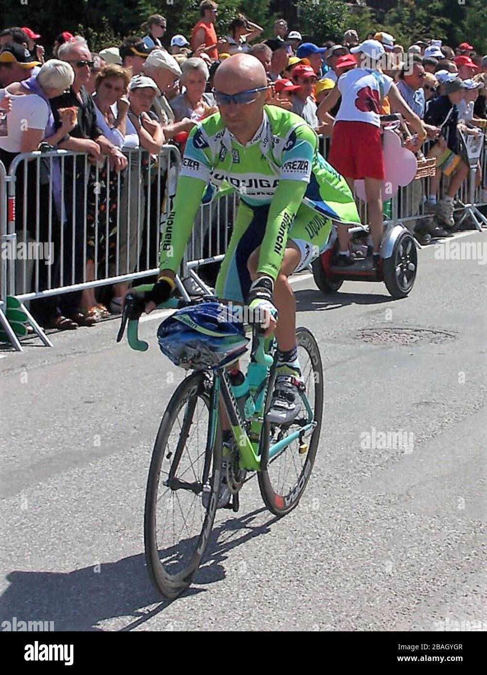 Stefano Garzelli Of Liquigas Bianchi During The Tour De France 2005 Etape 11 Cycling Race Courchevel Briancon 192 Km On July 11 2005 In Courchevel France Photo Laurent Lairys Dppi Stock Photo Alamy