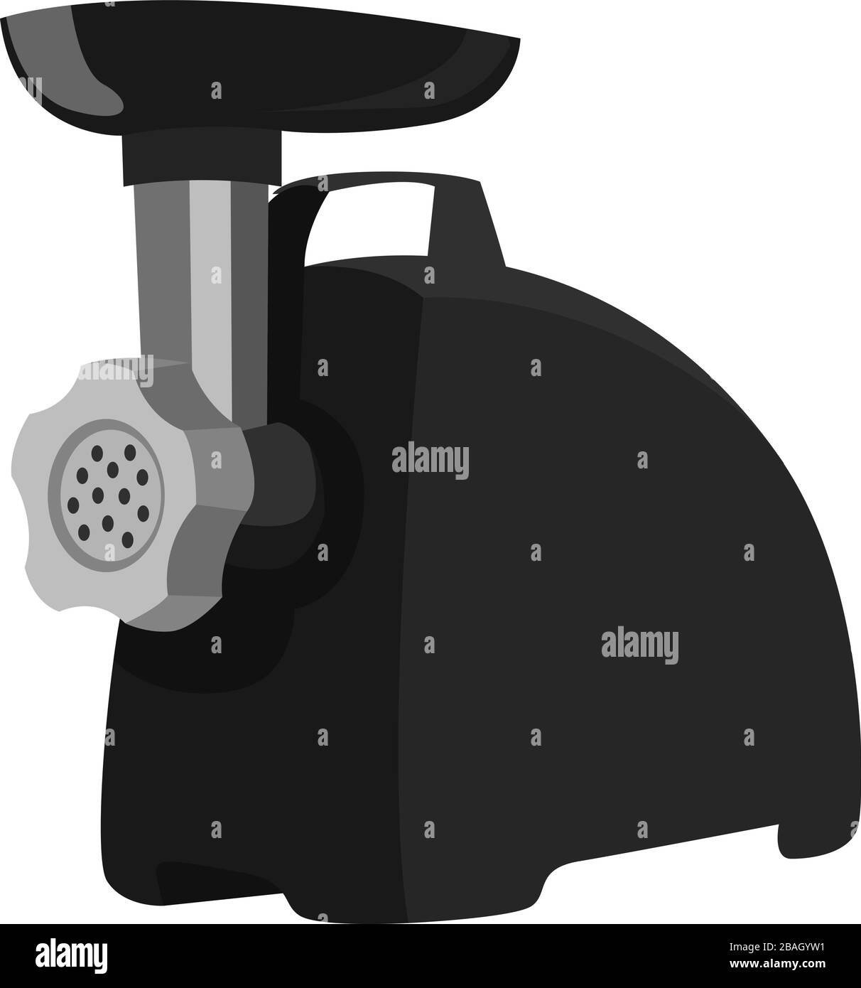 Meat grinder, illustration, vector on white background Stock Vector