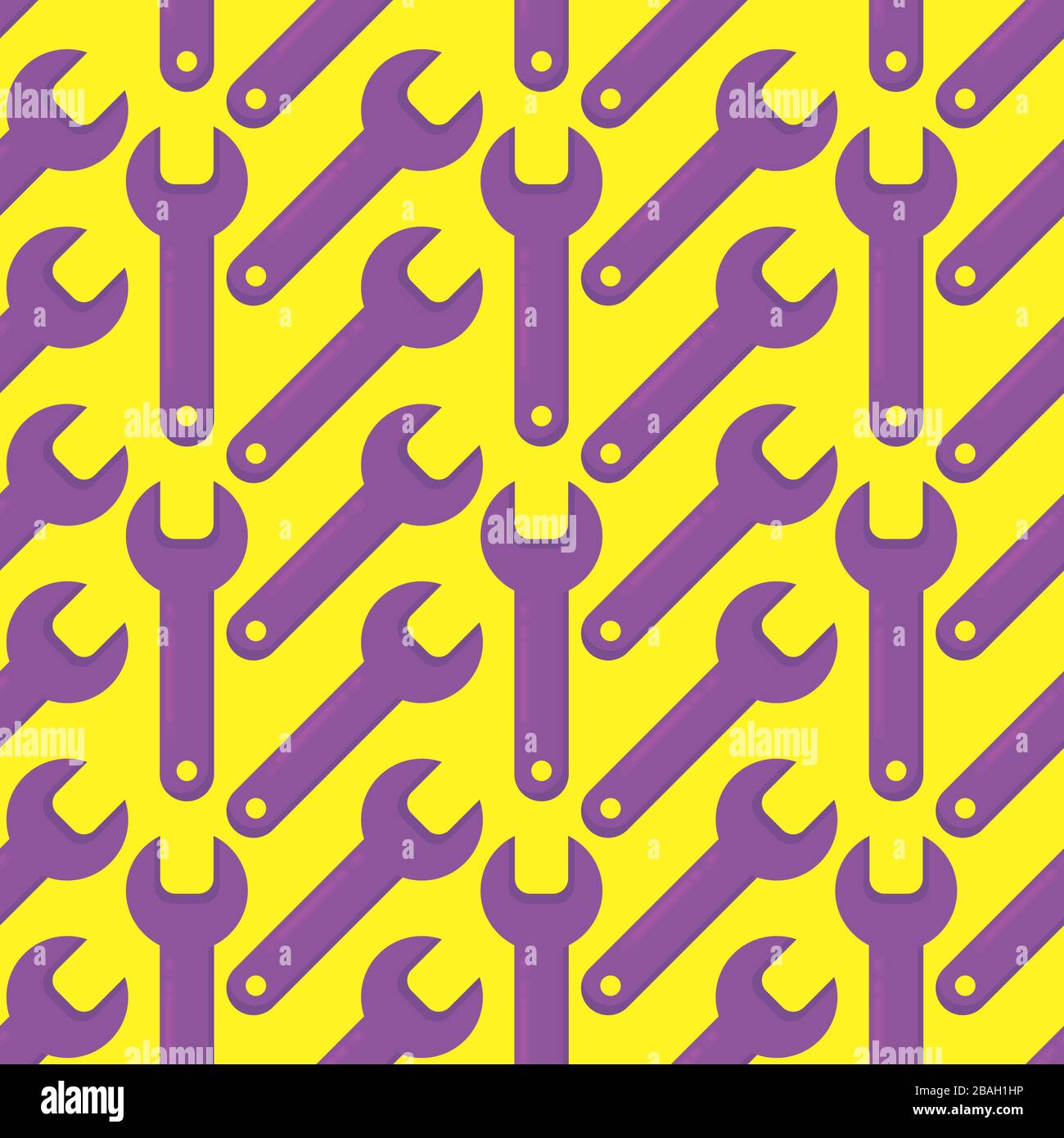 Wrench pattern, illustration, vector on white background Stock Vector