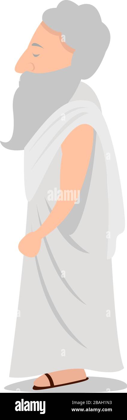 God Zeus, illustration, vector on white background Stock Vector